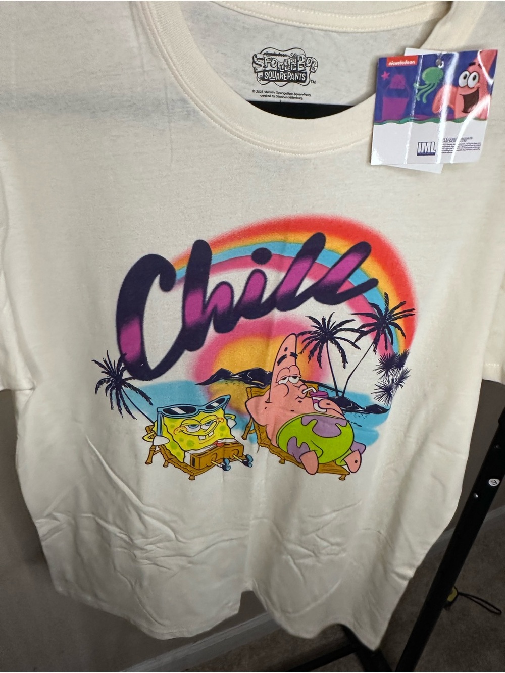 SpongeBob SquarePants Chill Graphic Tee - Cream